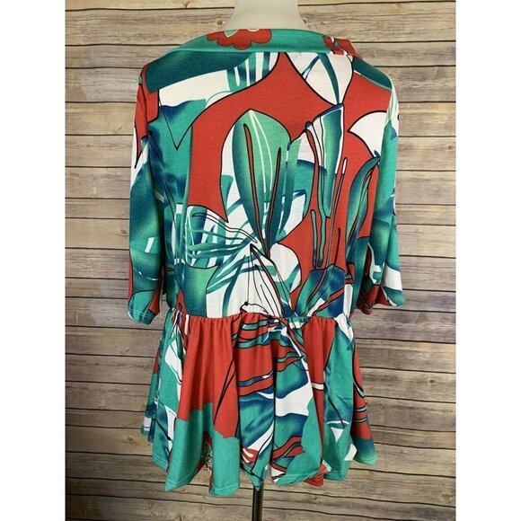 Rebdolls Plus 4X NWT Cross Front Babydoll Blouse - Picture 5 of 9